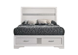 Miranda White Full Storage Bed - Ornate Home