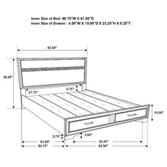 Miranda White Queen Bed 4 Pc Set - Ornate Home