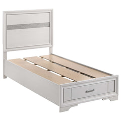 Miranda White Twin Bed 4 Pc Set - Ornate Home