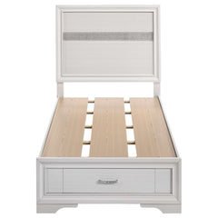 Miranda White Twin Bed 4 Pc Set - Ornate Home