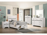Miranda White Twin Bed 5 Pc Set - Ornate Home
