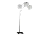 Miriam Chrome & Black Floor Lamp - Ornate Home