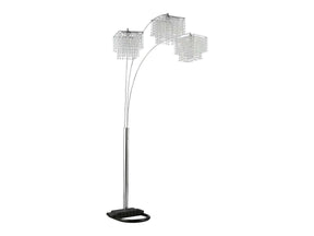 Miriam Chrome & Black Floor Lamp - Ornate Home