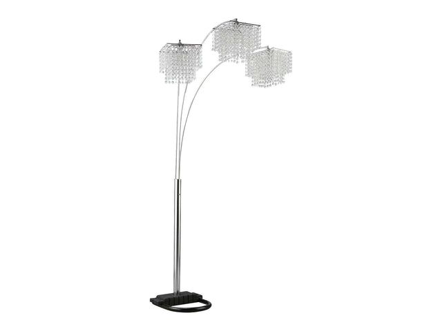 Miriam Chrome & Black Floor Lamp - Ornate Home