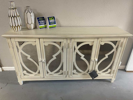 Mirimyn Off White Accent Cabinet w/ 4 Door - Ornate Home