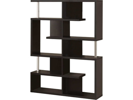Mirza Black & Chrome Bookcase - Ornate Home