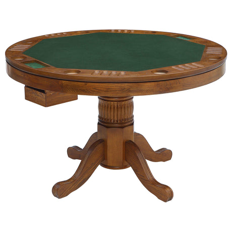 Mitchell Amber / Olive-Brown 5 Pc Game Table Set - Ornate Home