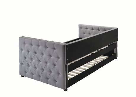 Mockern Grey Tufted Daybed w/ Trundle - Ornate Home