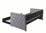 Mockern Grey Tufted Daybed w/ Trundle - Ornate Home