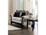 Molfetta Light Brown & Black Loveseat - Ornate Home
