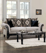Molfetta Light Brown & Black Sofa & Loveseat - Ornate Home
