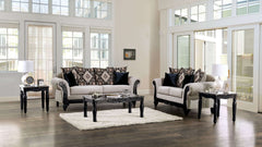 Molfetta Light Brown & Black Sofa - Ornate Home