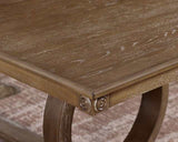 Monclova Rustic Oak/Beige Dining Table - Ornate Home