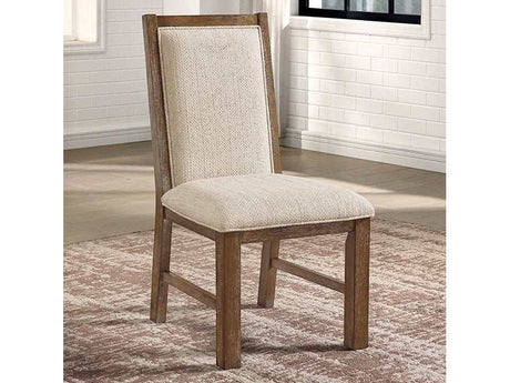 Monclova Rustic Oak/Beige Side Chair (Set of 2) - Ornate Home