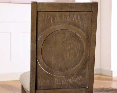 Monclova Rustic Oak/Beige Side Chair (Set of 2) - Ornate Home