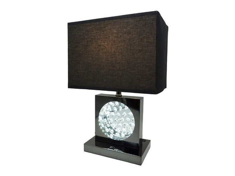 Monica Black Nickel-LED Accent Table Lamp (Touch Lamp) - Ornate Home