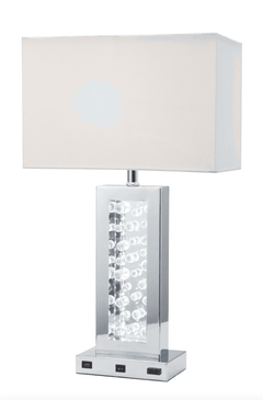 Monica Chrome-LED Accent Table Lamp - Ornate Home