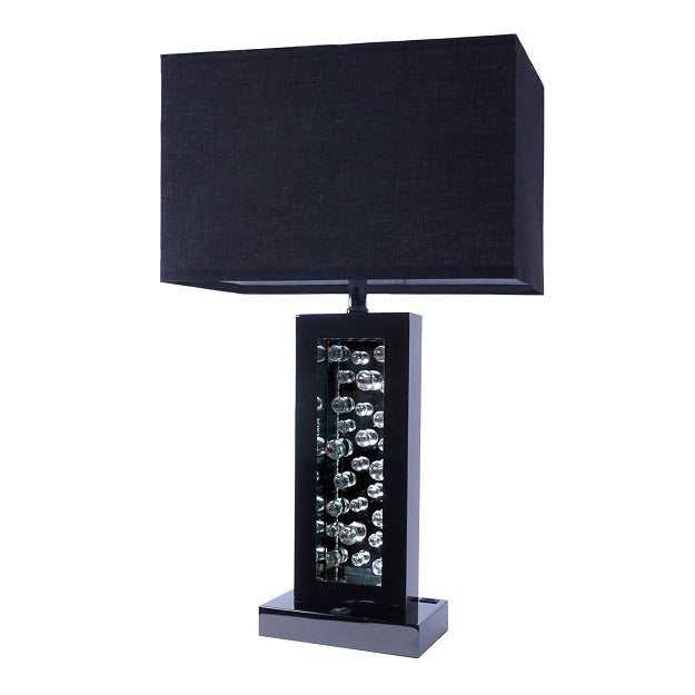 Monica Rectangular Black Nickel-LED Accent Table Lamp - Ornate Home