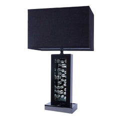 Monica Rectangular Black Nickel-LED Accent Table Lamp - Ornate Home