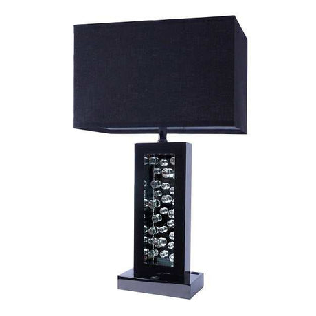 Monica Rectangular Black Nickel-LED Accent Table Lamp - Ornate Home