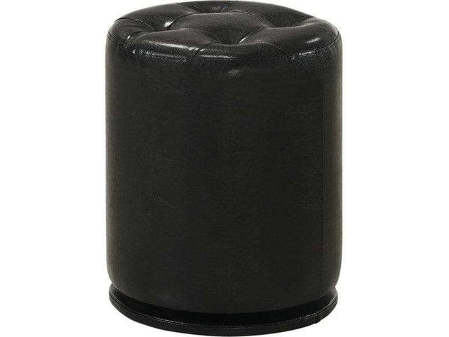 Morgan Black Round Vanity Swivel Stool - Ornate Home