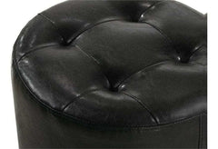 Morgan Black Round Vanity Swivel Stool - Ornate Home