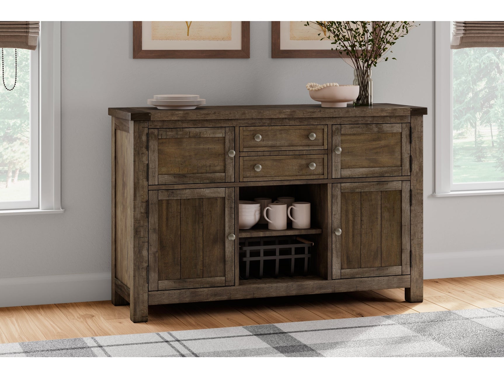 Moriville Grayish Brown Dining Server - Ornate Home