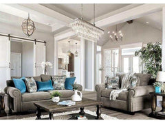 Mott Gray Stationary Sofa & Loveseat 2pc - Ornate Home