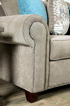 Mott Gray Stationary Sofa & Loveseat 2pc - Ornate Home