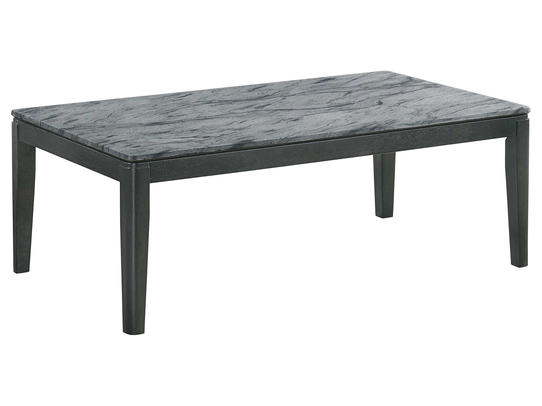 Mozzi Faux Grey Marble / Black Coffee Table - Ornate Home