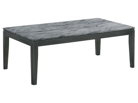 Mozzi Faux Grey Marble / Black Coffee Table - Ornate Home