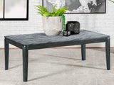 Mozzi Faux Grey Marble / Black Coffee Table - Ornate Home