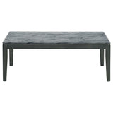 Mozzi Faux Grey Marble / Black Coffee Table - Ornate Home