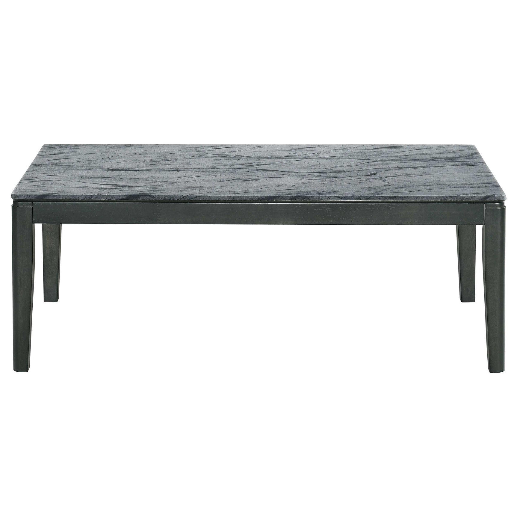 Mozzi Faux Grey Marble / Black Coffee Table - Ornate Home