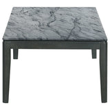 Mozzi Faux Grey Marble / Black Coffee Table - Ornate Home