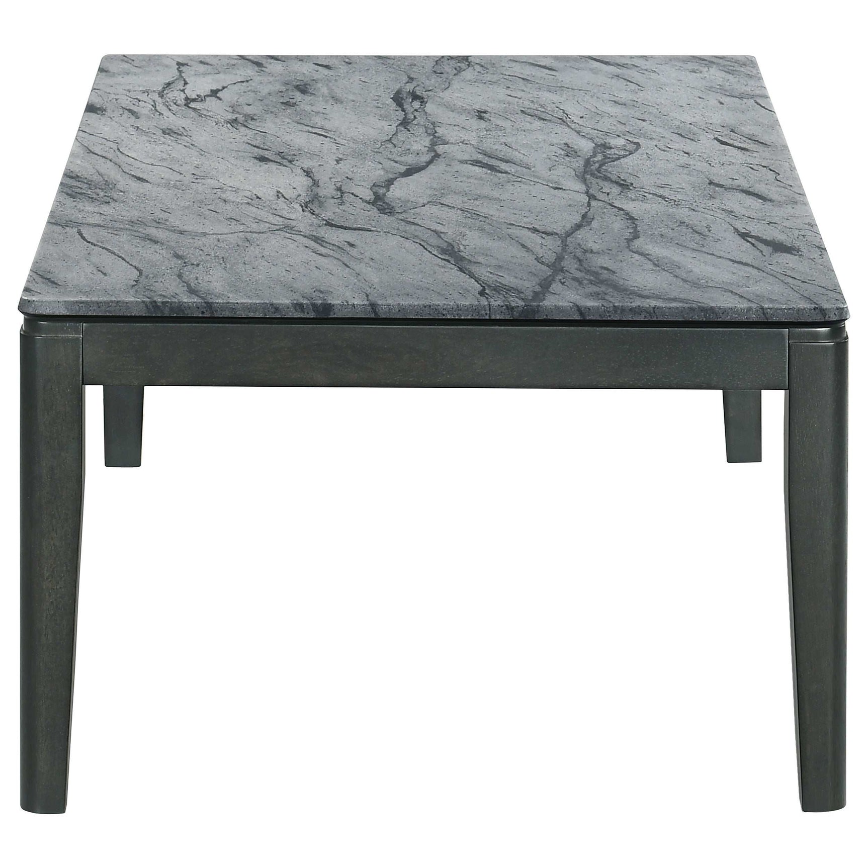 Mozzi Faux Grey Marble / Black Coffee Table - Ornate Home
