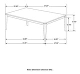 Mozzi Faux Grey Marble / Black Coffee Table - Ornate Home