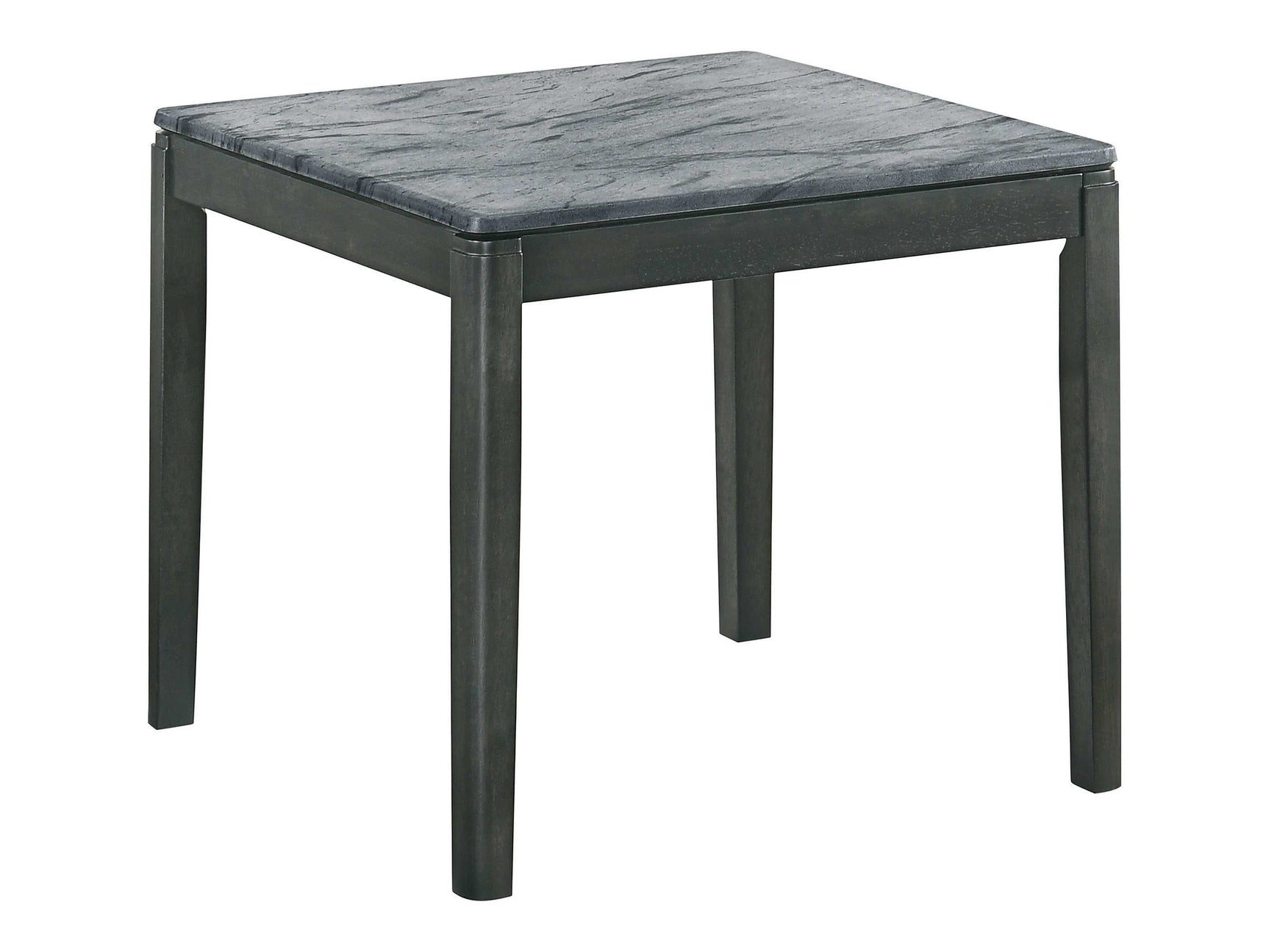 Mozzi Faux Grey Marble / Black End Table - Ornate Home
