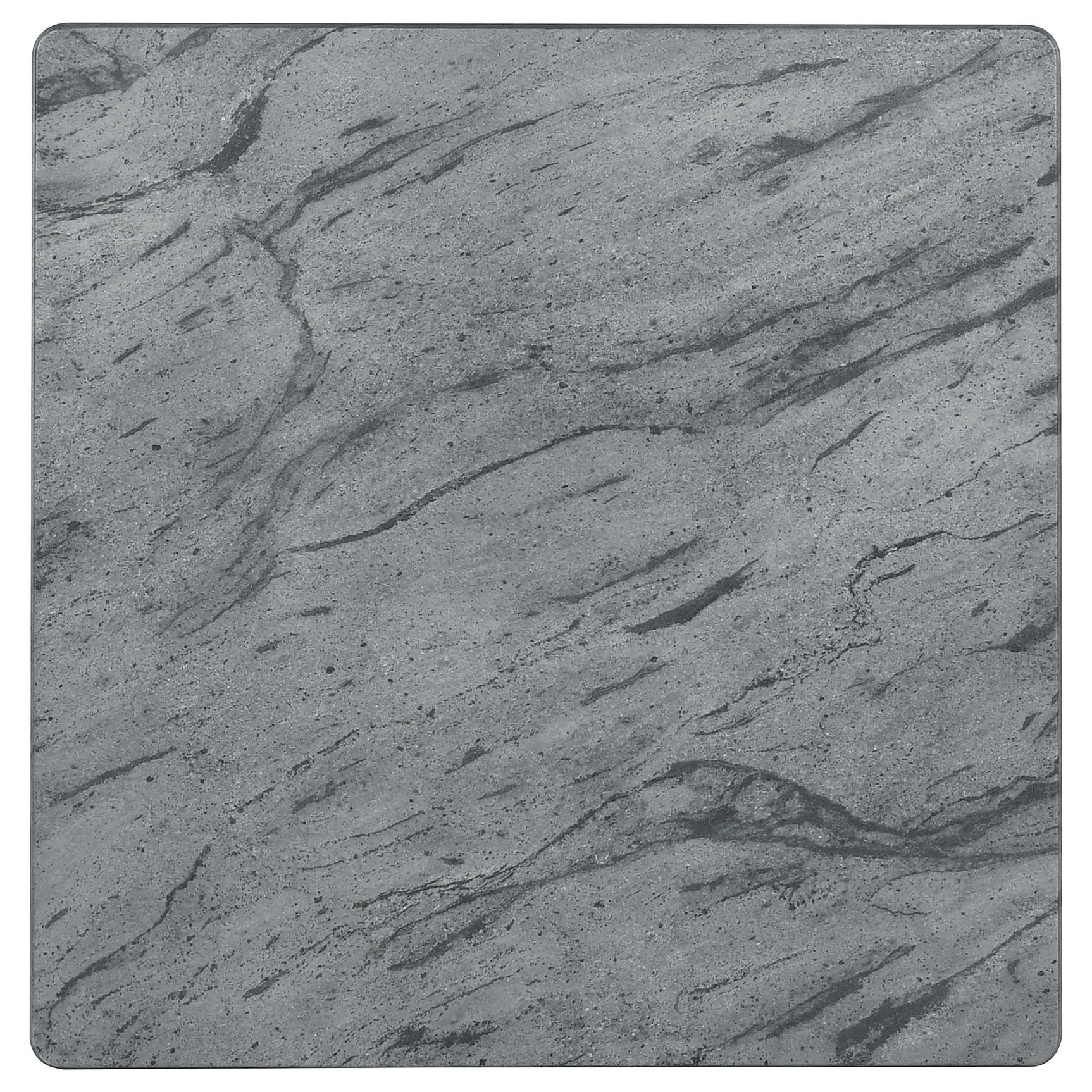 Mozzi Faux Grey Marble / Black End Table - Ornate Home