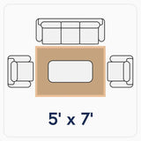 Murcia Gray Area Medium Rug 5'3" x 7'2" - Ornate Home