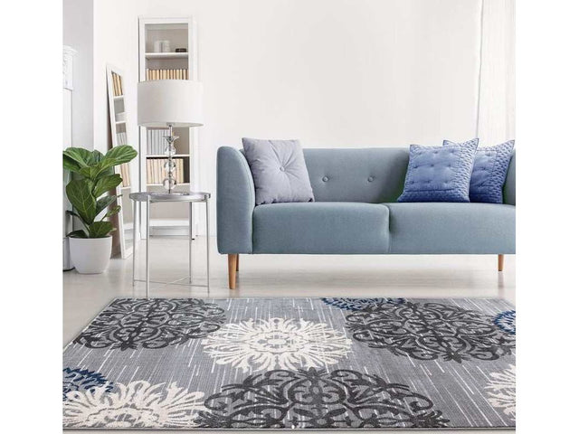 Murcia Gray Area Medium Rug 5'3" x 7'2" - Ornate Home