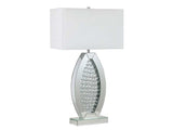 Myda Silver/White Table Lamp - Ornate Home