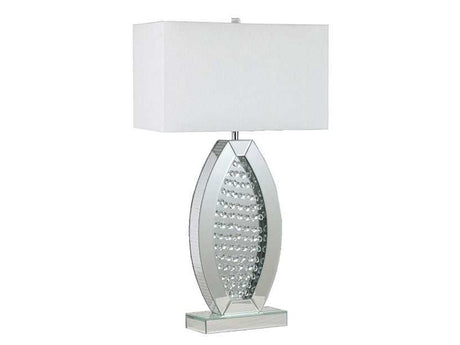Myda Silver/White Table Lamp - Ornate Home