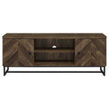 Myles Rustic Oak Herringbone 6 " Tv Stand - Ornate Home