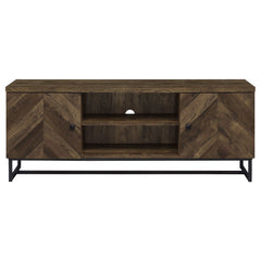 Myles Rustic Oak Herringbone 6 " Tv Stand - Ornate Home