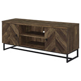 Myles Rustic Oak Herringbone 6 " Tv Stand - Ornate Home