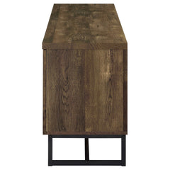 Myles Rustic Oak Herringbone 6 " Tv Stand - Ornate Home