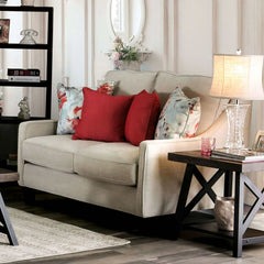 Nadene Ivory Stationary Sofa & Loveseat 2pc - Ornate Home
