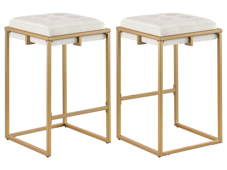 Nadia Beige / Gold Counter Stool - Ornate Home