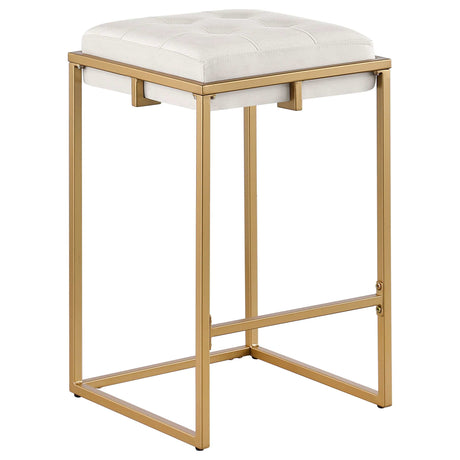 Nadia Beige / Gold Counter Stool - Ornate Home